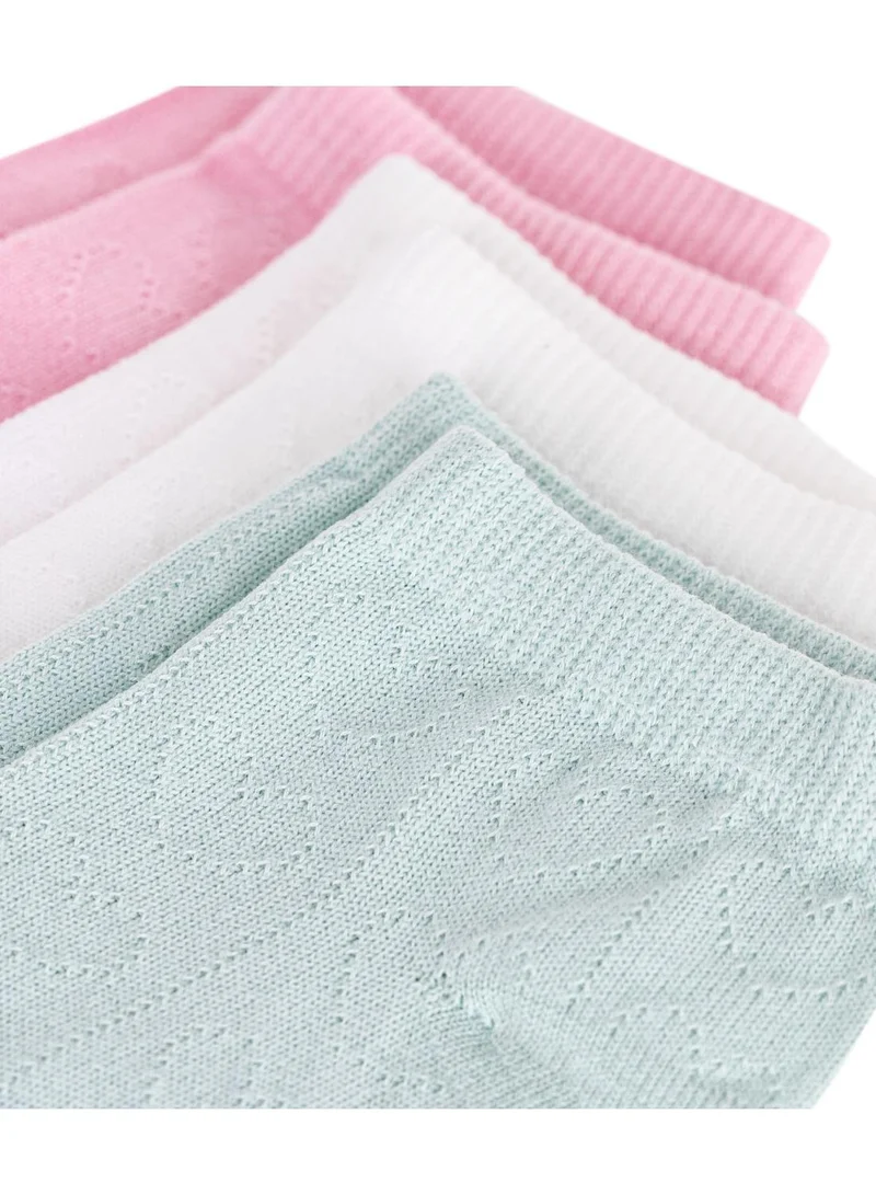 Petit Bateau Pack of 3 pairs of children's heart-patterned cotton socks